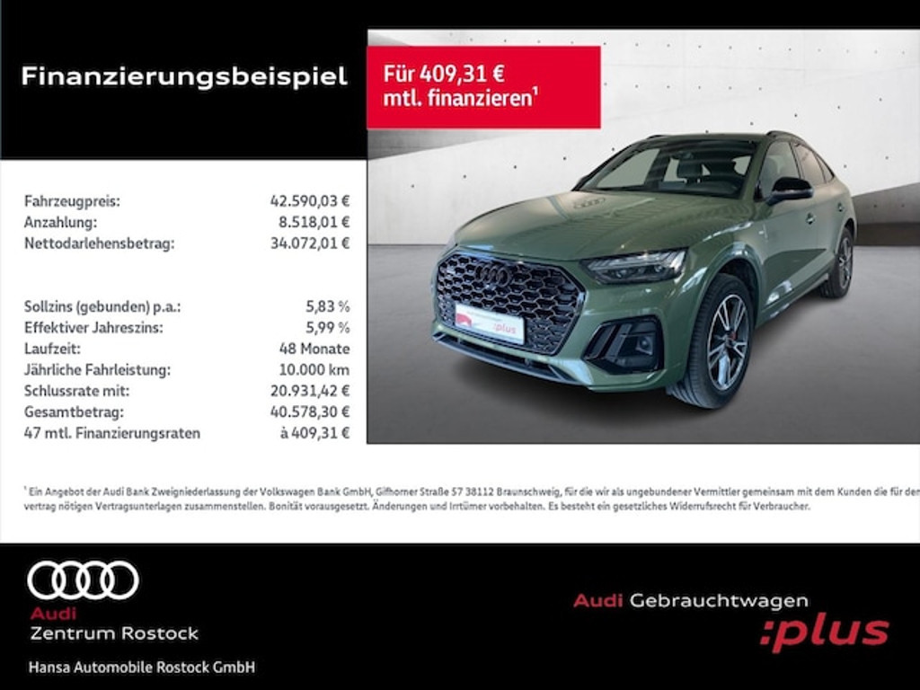 Audi Q5 Sportback Quattro S-Line S-Tronic Hybride 55 TFSI