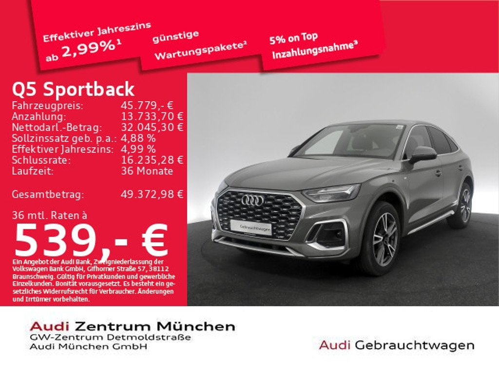 Audi Q5 Sportback Quattro S-Tronic 40 TDI