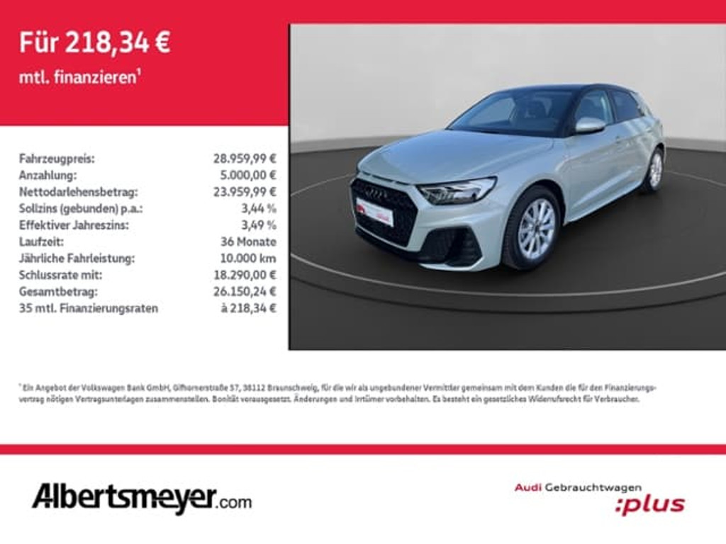 Audi A1 Sportback S-Line S-Tronic 25 TFSI