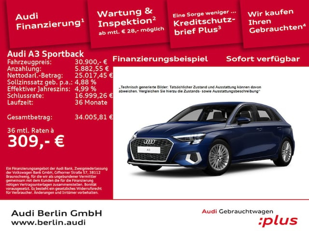 Audi A3 Sportback S-Tronic 35 TDI