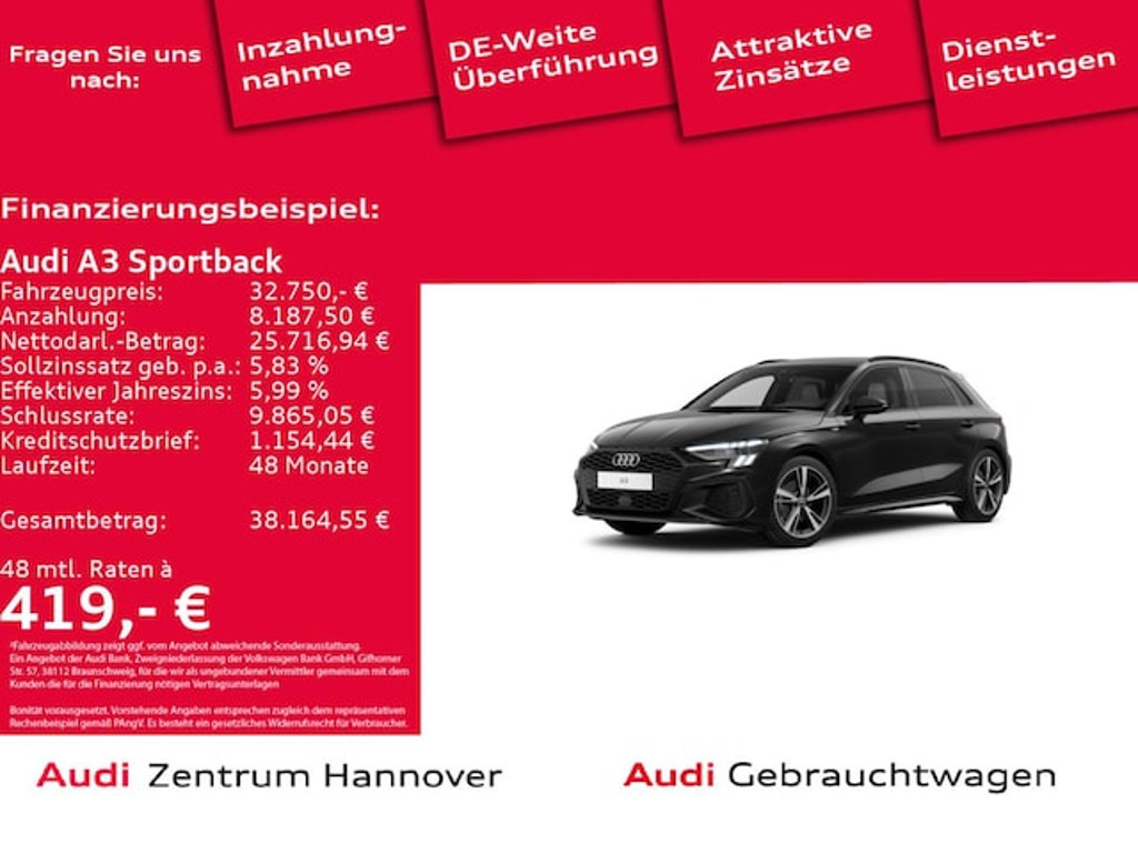 Audi A3 Sportback S-Line S-Tronic 35 TFSI