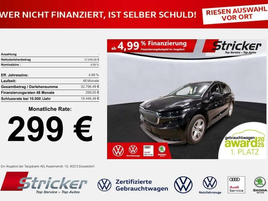 Skoda Enyaq iV60 299,-ohne Anzahlung Navi Matrix Wärme