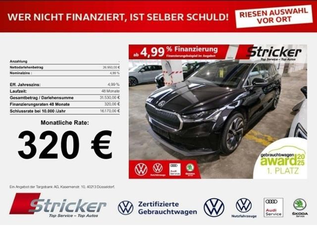 Skoda Enyaq iV80 320,-ohne Anzahlung Navi Matrix Leder