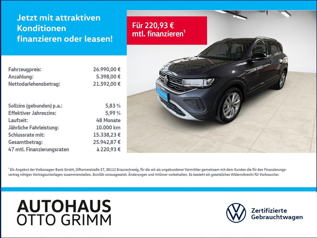 Volkswagen T-Cross DSG 1.0 TSI