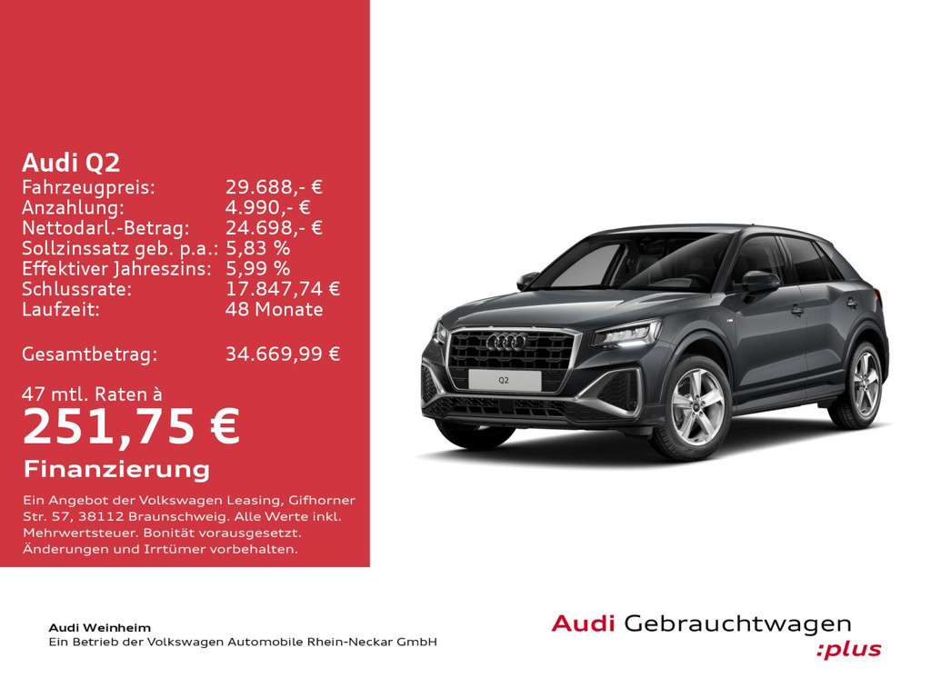 Audi Q2 Ambiente S-Line 30 TFSI
