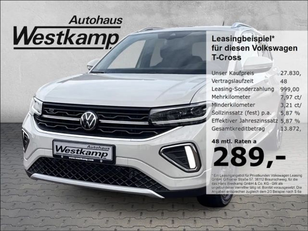 Volkswagen T-Cross DSG R-Line 1.0 TSI