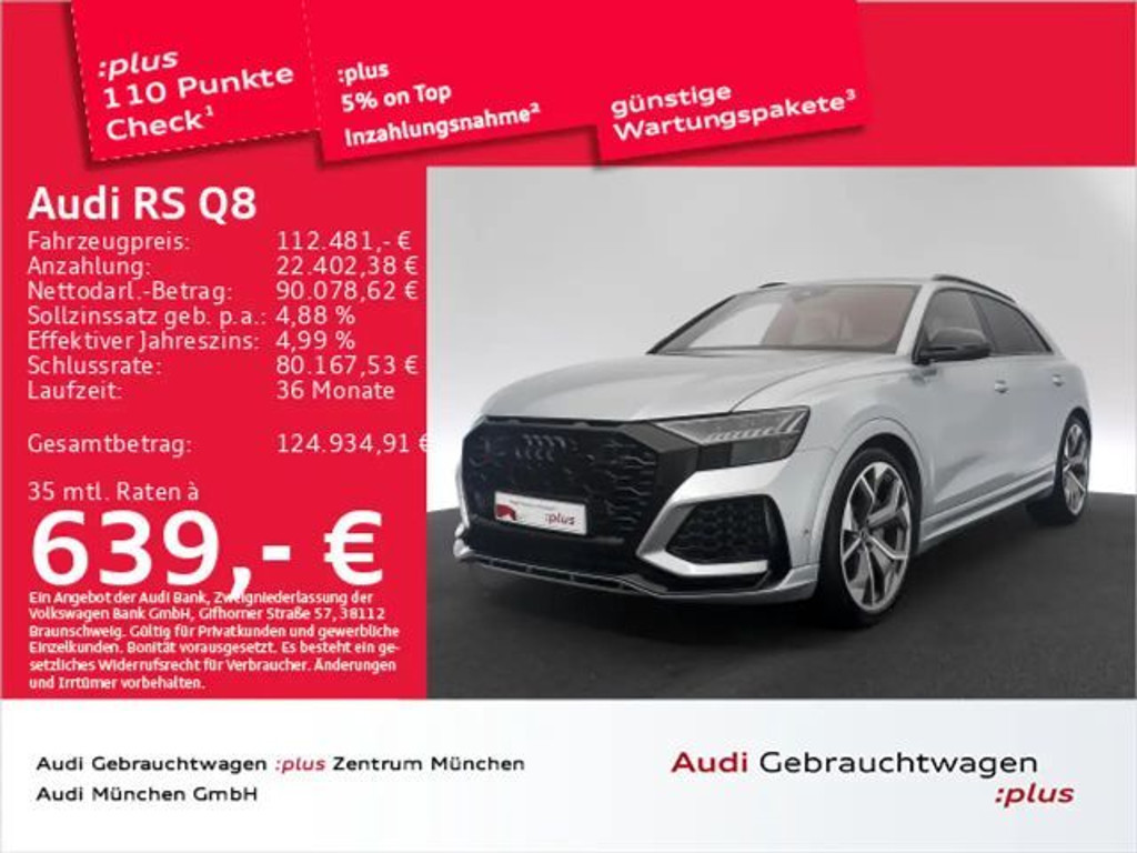 Audi RS Q8 Essentials/Dynamik+/Keramik/305km/h/UPE:19