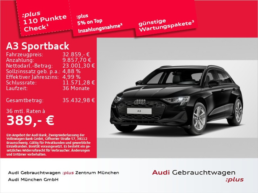 Audi A3 Sportback S-Tronic 35 TDI