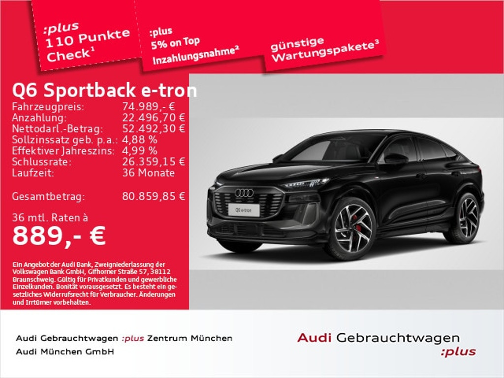 Audi Q6 e-tron Sportback Quattro