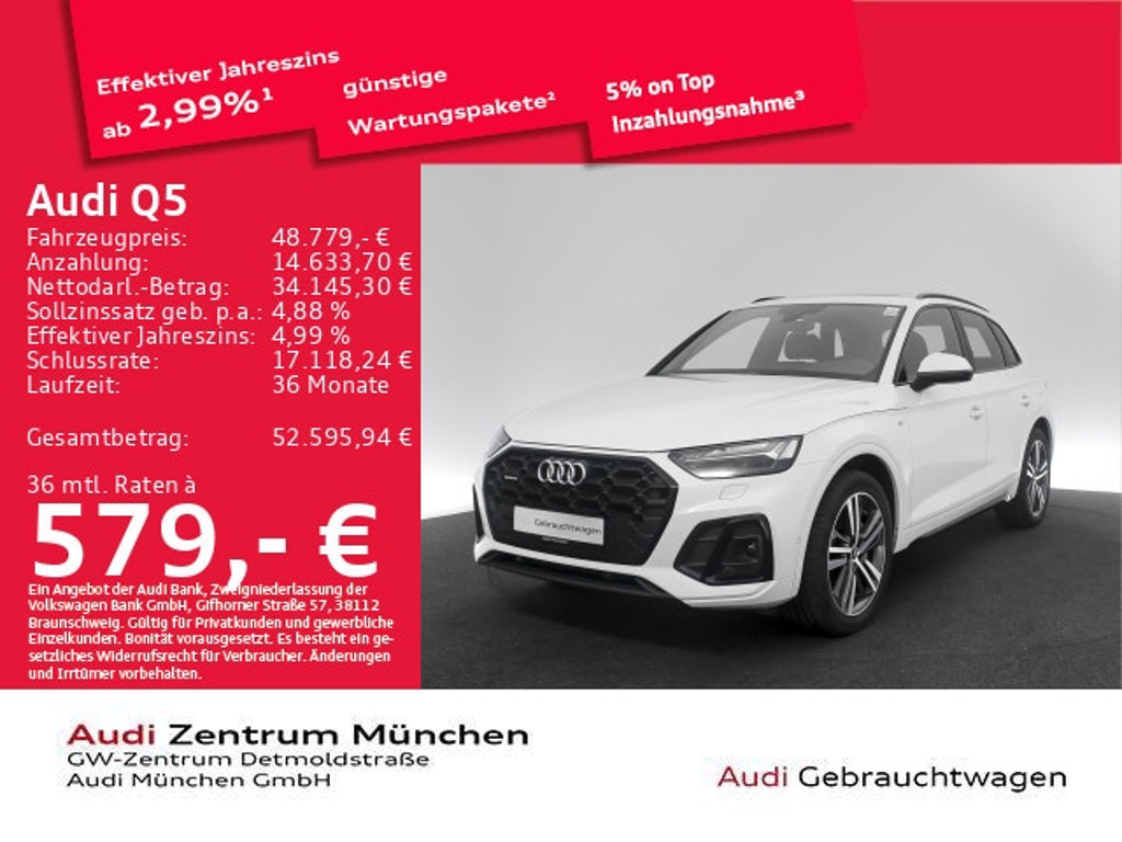 Audi Q5 Quattro S-Line S-Tronic Hybride 50 TFSI