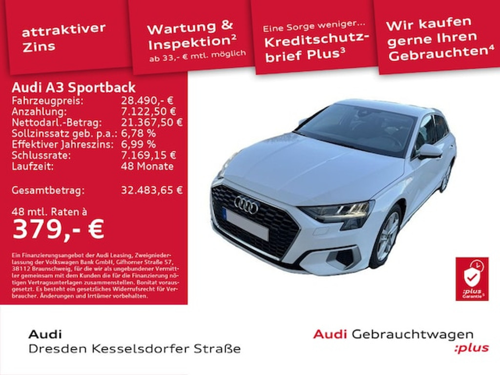Audi A3 Sportback S-Tronic Hybride 40 TFSI