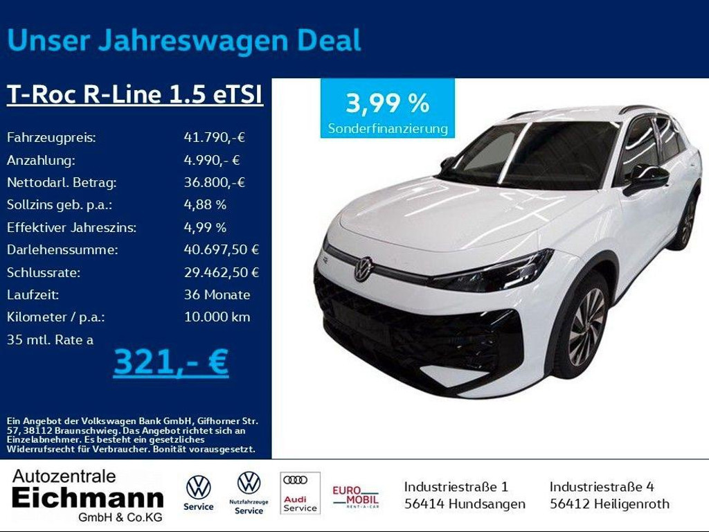 Volkswagen T-Roc DSG R-Line 1.5 eTSI