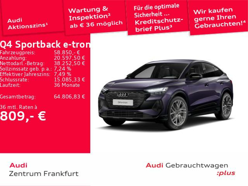Audi Q4 e-tron Sportback Quattro S-Line
