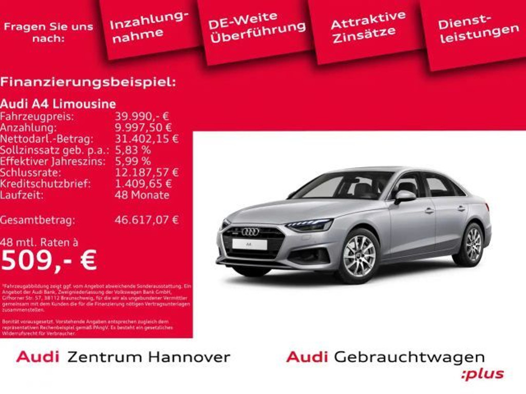 Audi A4 Sedan Quattro 40 TDI