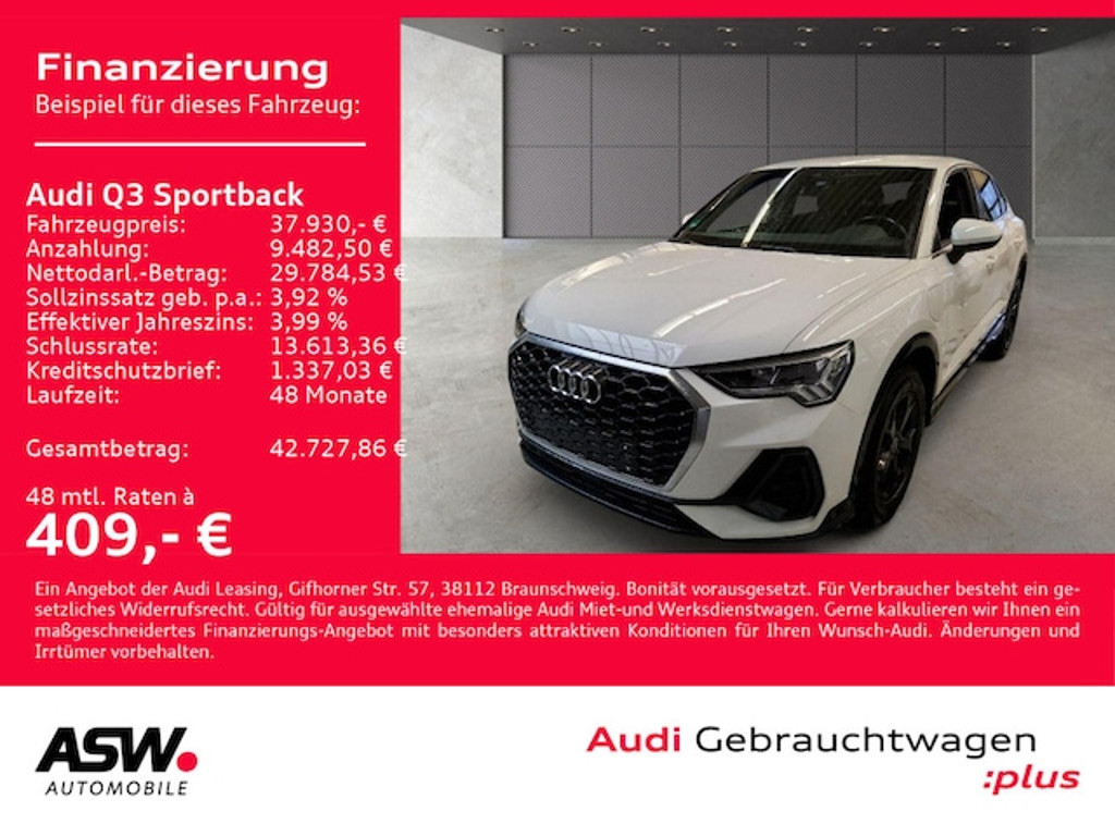 Audi Q3 Sportback S-Tronic Hybride 45 TFSI