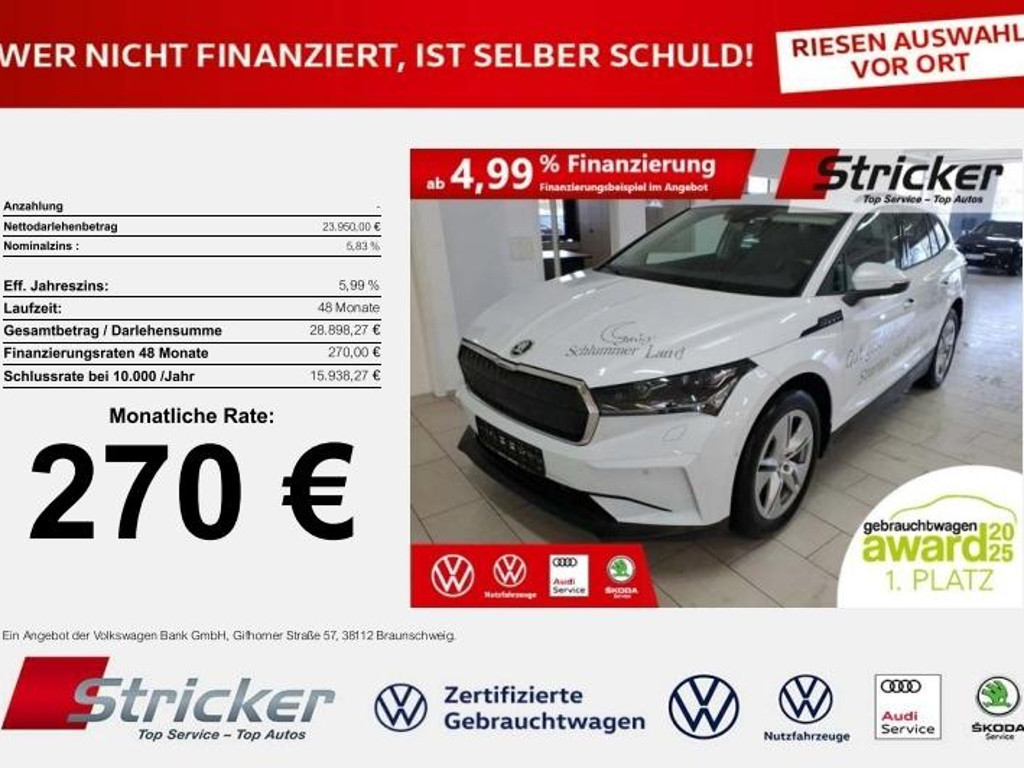 Skoda Enyaq iV60 270,-ohne Anzahlung Navi Matrix