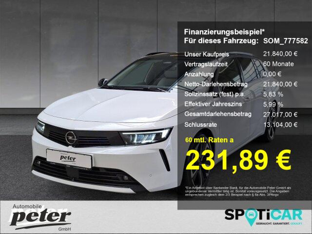 Opel Astra Sports Tourer 1.5 Turbo 1.5 CDTI Elegance