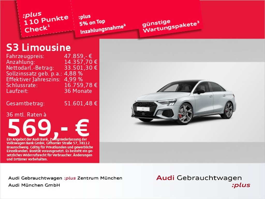 Audi S3 Sedan Quattro S-Tronic