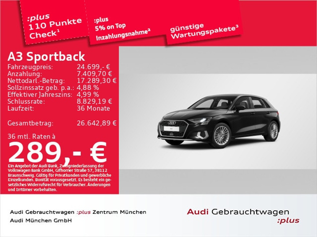 Audi A3 Sportback S-Tronic 30 TFSI