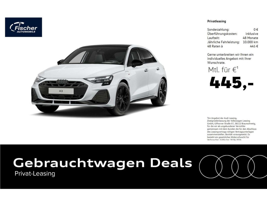 Audi A3 Sportback Sedan S-Line Hybride 40 TFSI