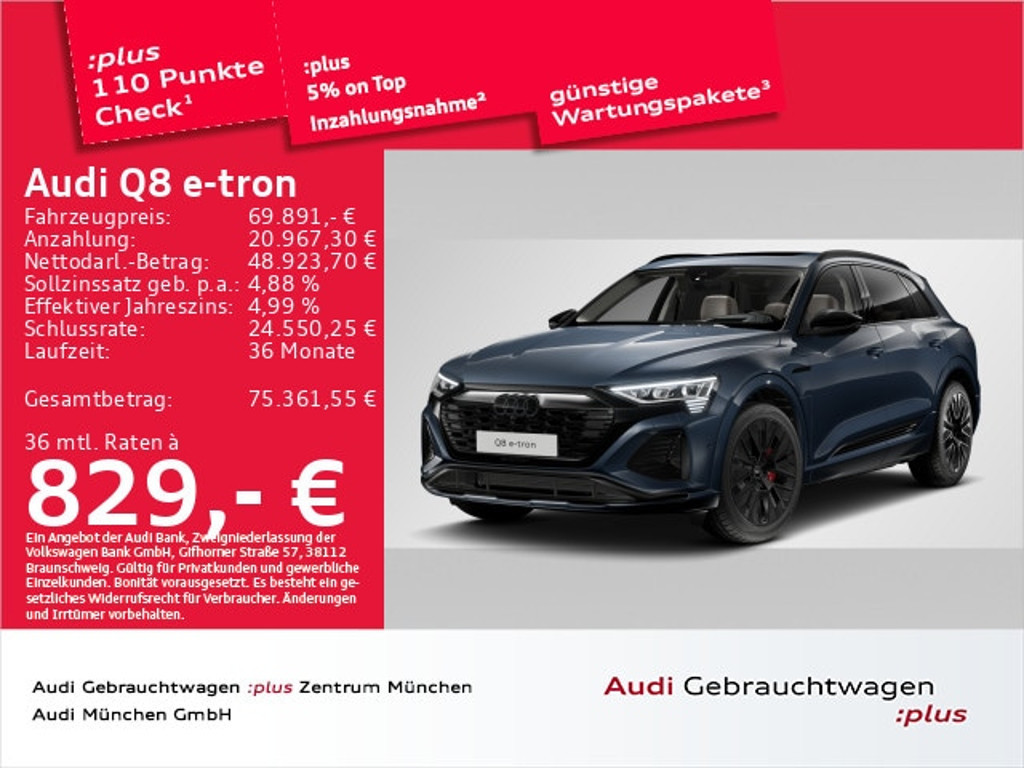 Audi Q8 e-tron Quattro S-Line 55