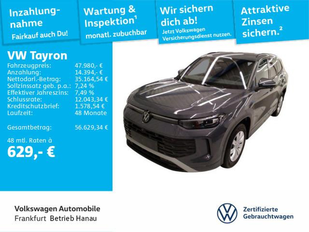 Volkswagen Tayron 4Motion DSG Life 2.0 TDI