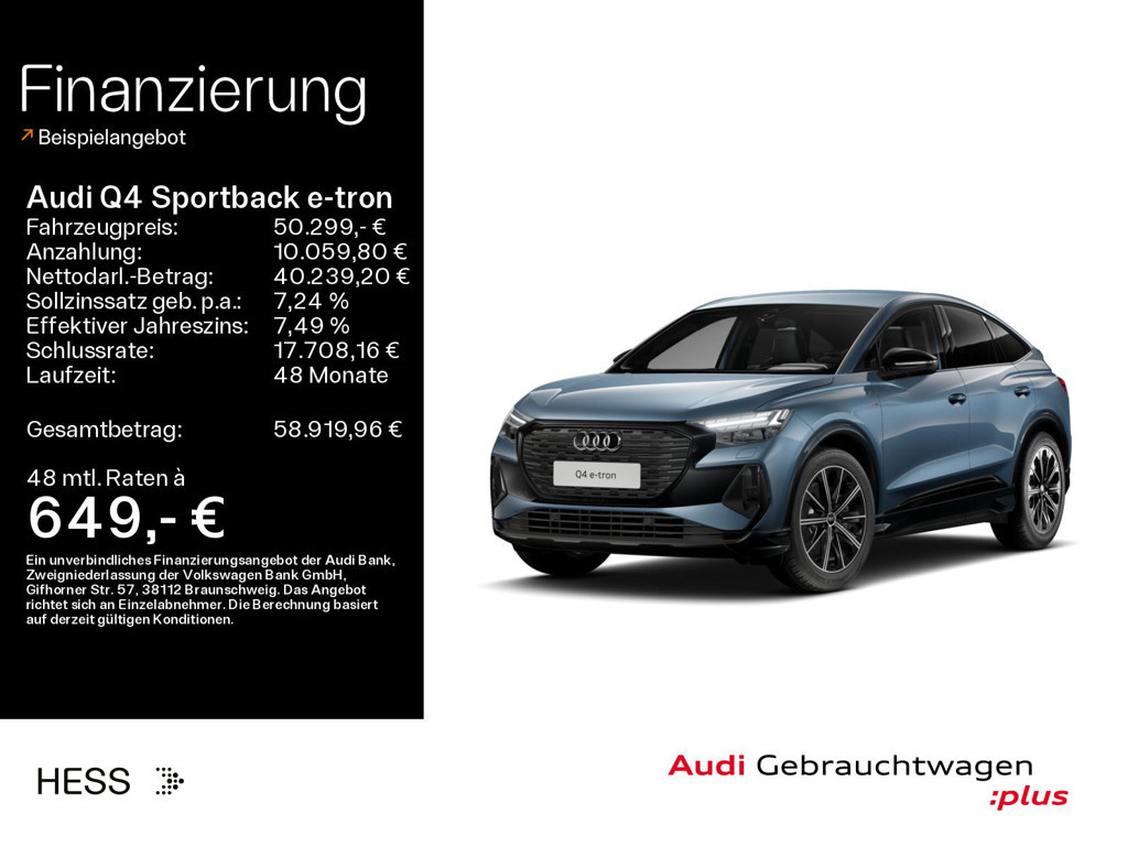 Audi Q4 e-tron Sportback Quattro S-Line