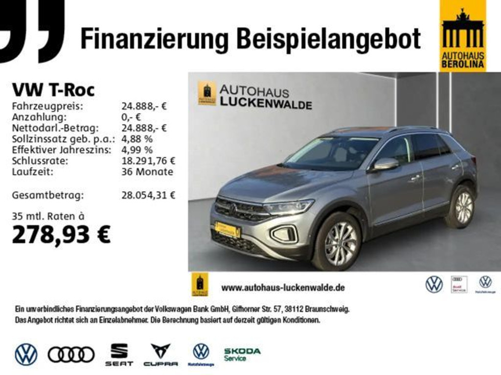 Volkswagen T-Roc DSG Style 1.5 TSI IQ.Drive