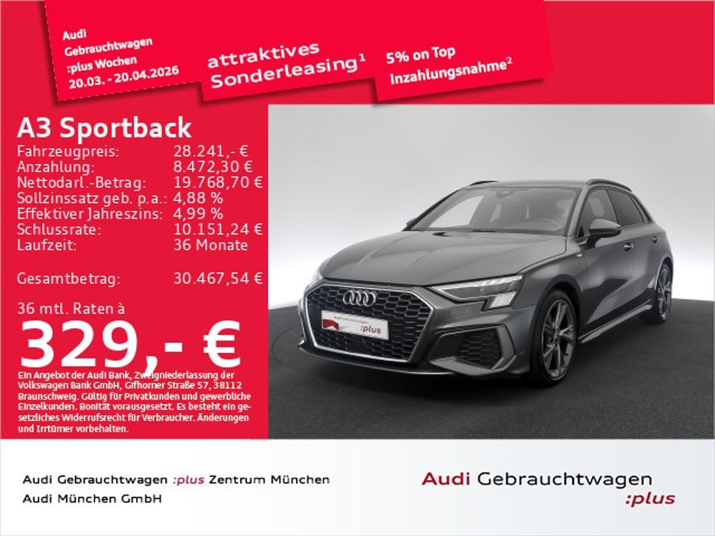 Audi A3 Sportback S-Tronic 35 TFSI