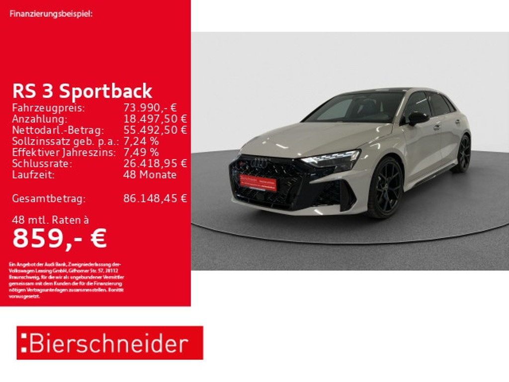 Audi RS3 Sportback Quattro S-Tronic