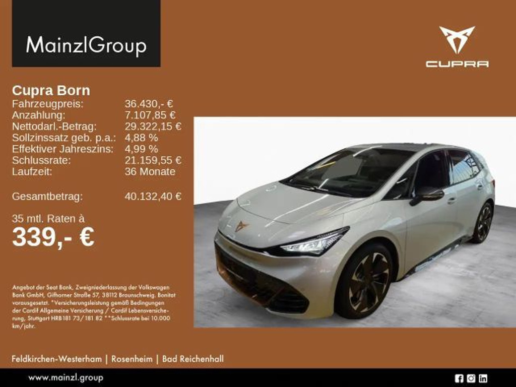 Cupra Born 77kWh(82kWh) WäPu HUD 360° Navi ACC Alarm
