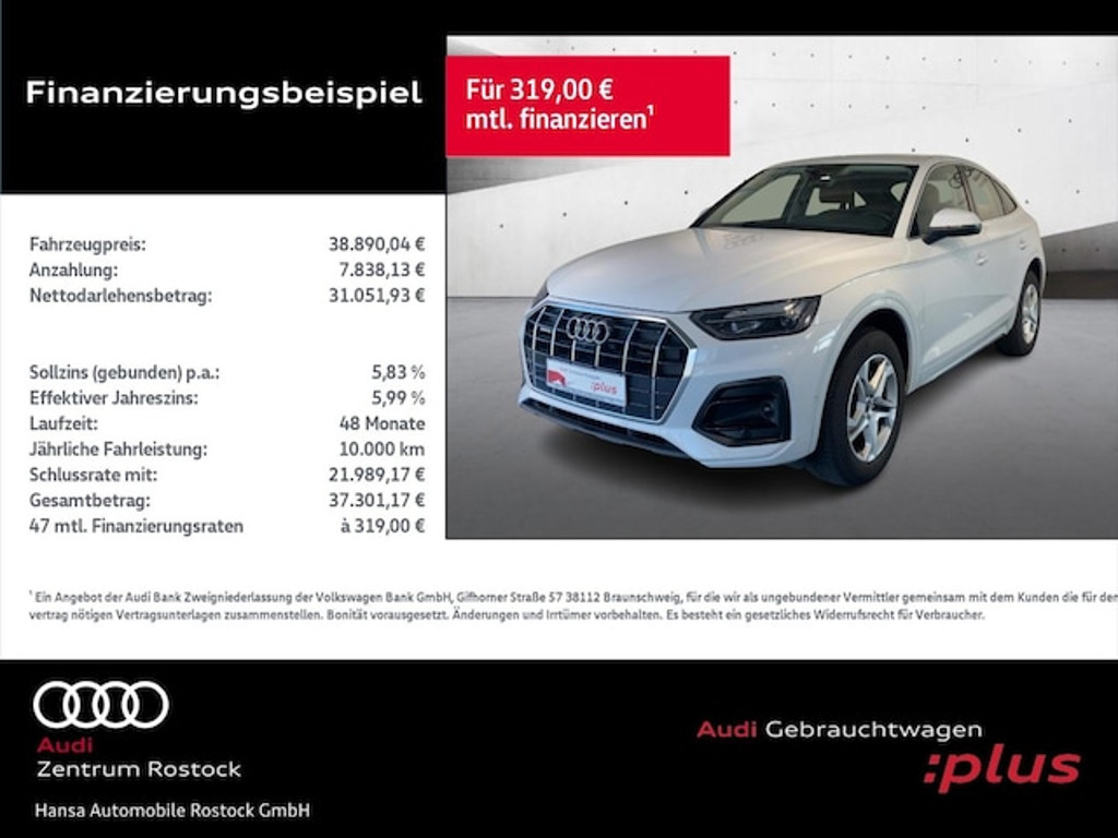 Audi Q5 Sportback Quattro S-Tronic 40 TFSI