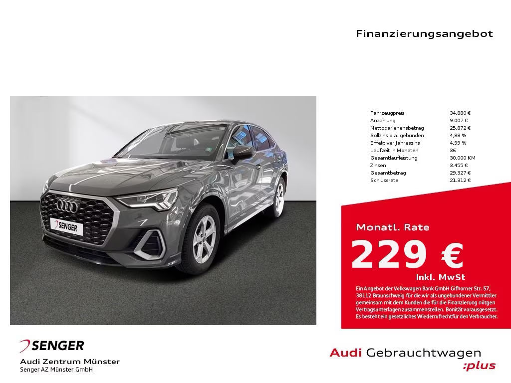 Audi Q3 Sportback S-Line S-Tronic 35 TDI