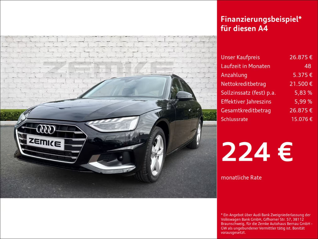 Audi A4 Avant S-Tronic 40 TFSI