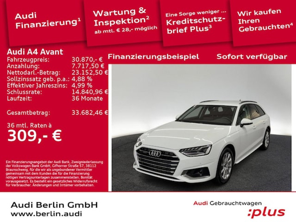 Audi A4 Avant Quattro S-Tronic 40 TFSI