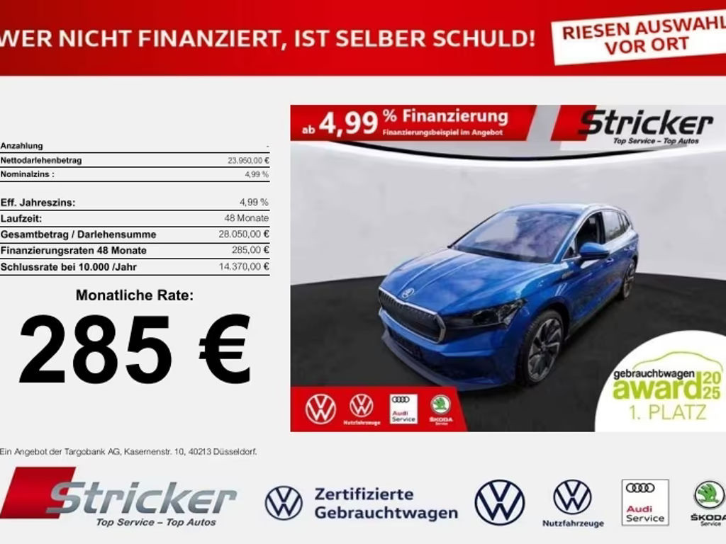 Skoda Enyaq iV iV60 285,-ohne Anzahlung Matrix Kamera Wär