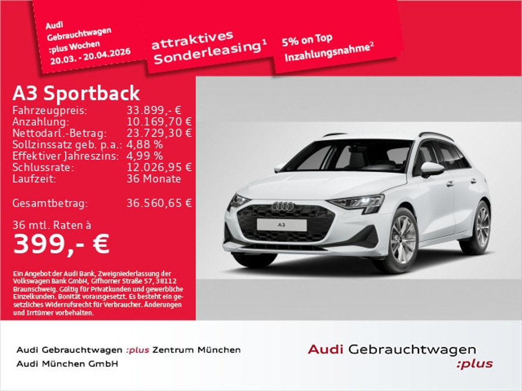 Audi A3 Sportback S-Tronic 35 TDI