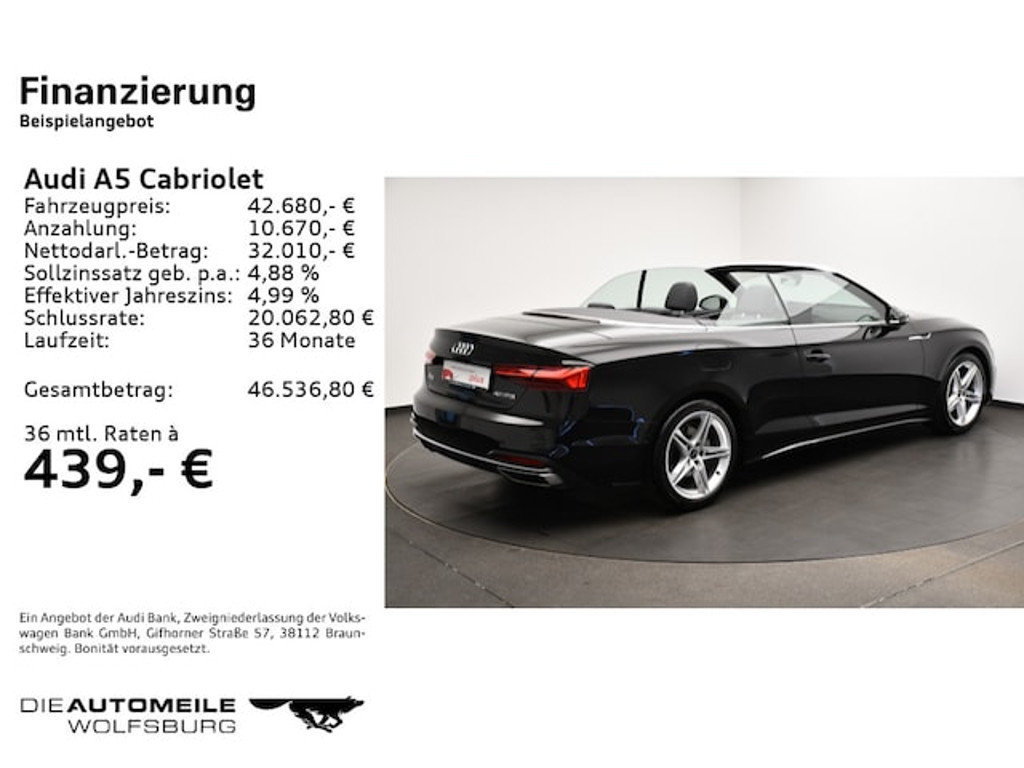 Audi A5 Cabriolet S-Tronic 40 TFSI