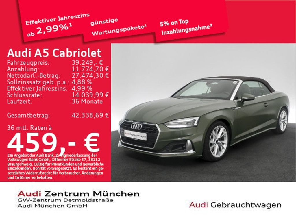Audi A5 Cabriolet S-Tronic 35 TFSI