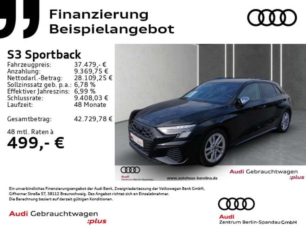 Audi S3 Sportback Quattro S-Tronic