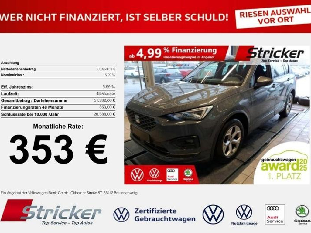 Seat Tarraco 2.0 TDI FR-lijn DSG