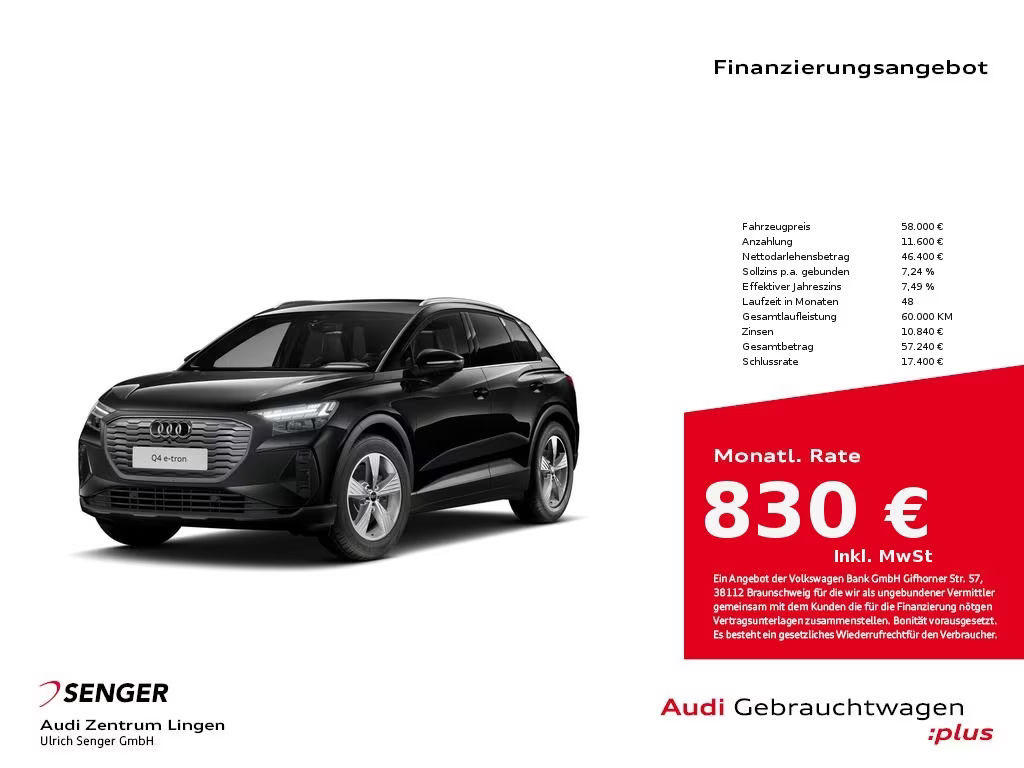 Audi Q4 e-tron 45 Komfort-Paket Sitzhzg. Navi Matrix