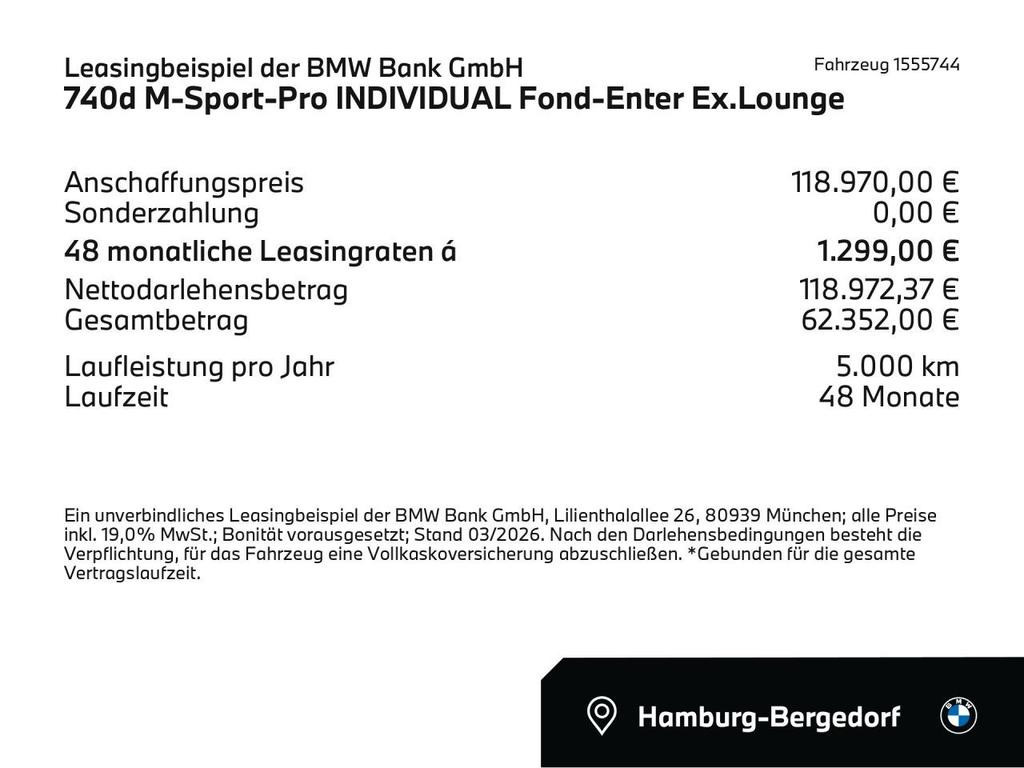 BMW 7 Serie 740 M-Sport Sedan 740d