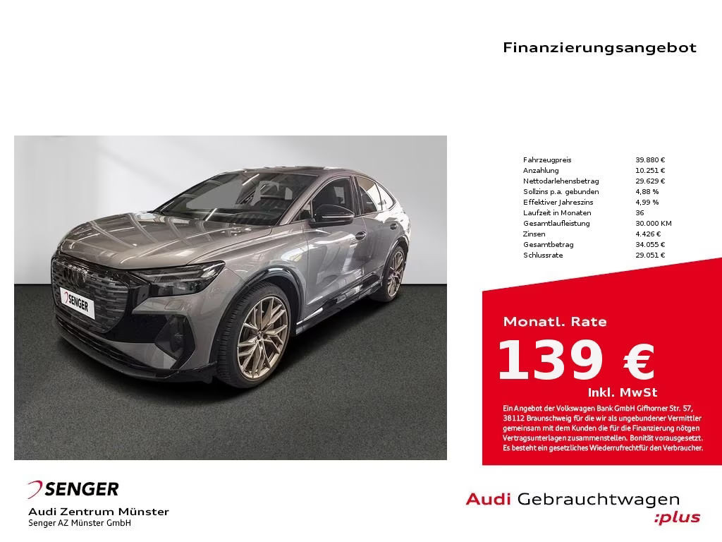 Audi Q4 e-tron Sportback Quattro 50