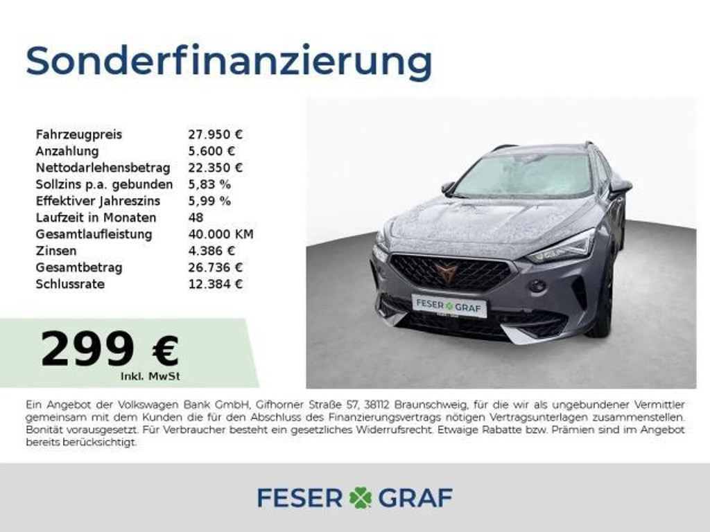 Cupra Formentor 4Drive 2.0 TSI DSG