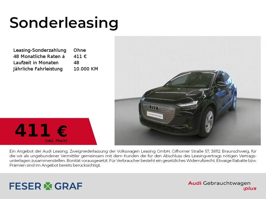 Audi Q4 e-tron 45 ACC AHK LED Nav RüKa Sitzh. Wärmep.