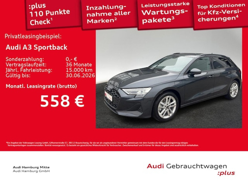 Audi A3 Sportback S-Tronic Hybride 40 TFSI