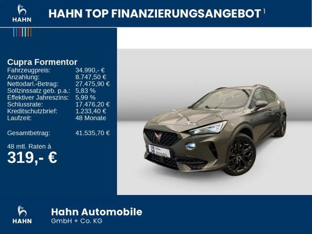 Cupra Formentor 2.0 TSI DSG VZ