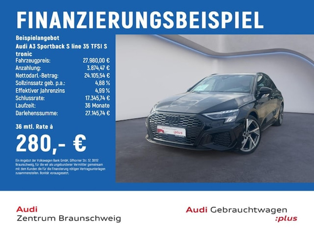 Audi A3 Sportback S-Line S-Tronic 35 TFSI