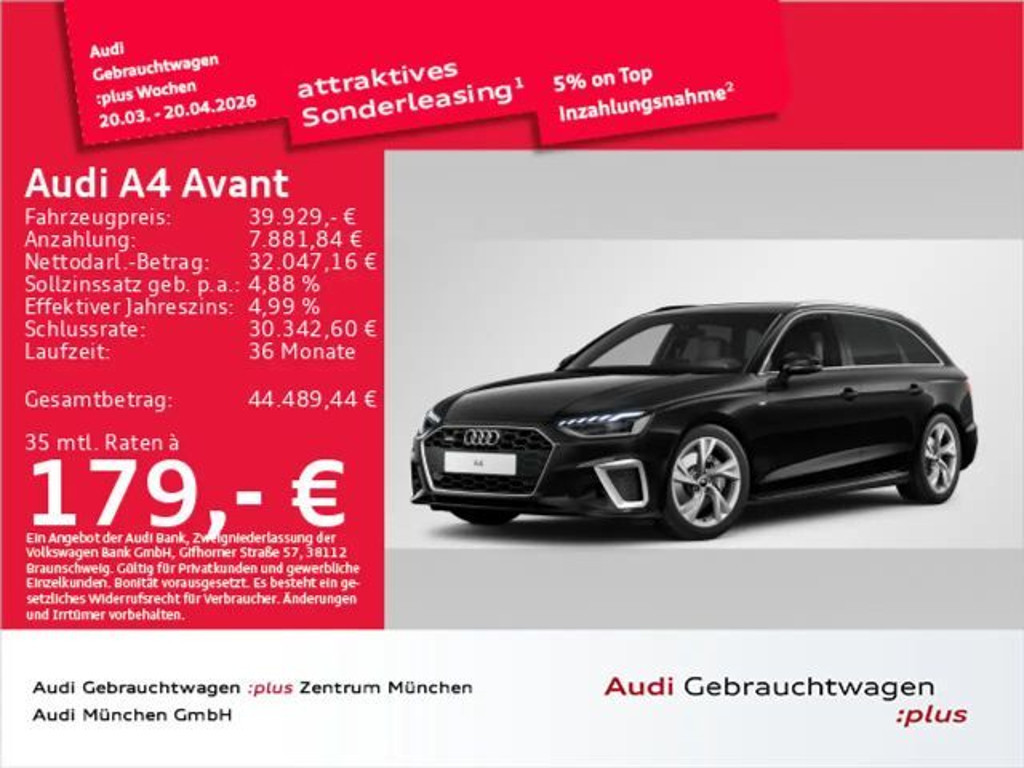 Audi A4 Quattro S-Line S-Tronic 40 TFSI